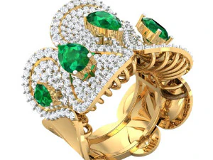 bague de cocktail pour dames Modèle 3D