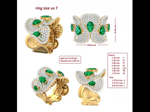 cocktail ring for ladies 3D Model