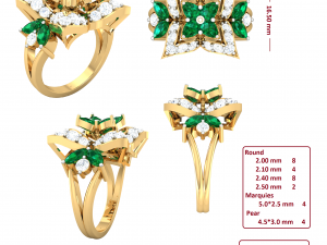 cocktail ring for ladies 3Dモデル