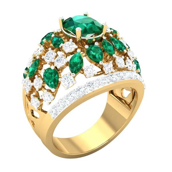 cocktail ring for ladies 3D Model .c4d .max .obj .3ds .fbx .stl .blend 