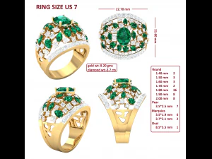 cocktail ring for ladies 3D Model