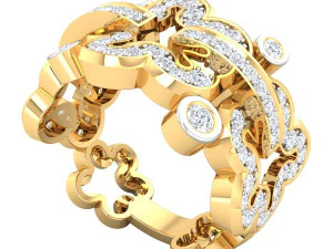 pierścionek koktajlowy dla pań Model 3D