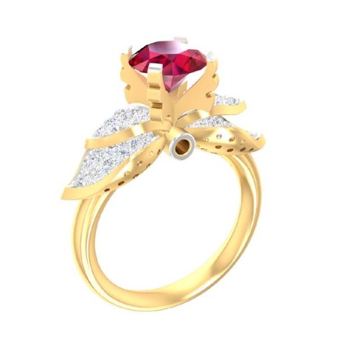 cocktail ring for ladies 3D Model .c4d .max .obj .3ds .fbx .stl .blend 