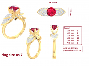 cocktail ring for ladies 3D Model