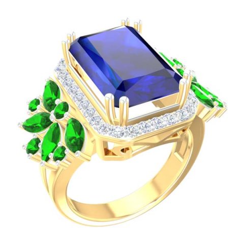 cocktail ring for ladies 3D Model .c4d .max .obj .3ds .fbx .stl .blend 