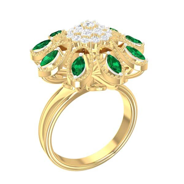 cocktail ring for ladies 3D Model .c4d .max .obj .3ds .fbx .stl .blend 