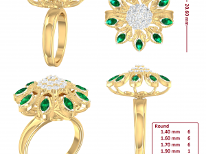 cocktail ring for ladies Modèle 3D