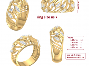 cocktail ring for ladies Modelo 3D