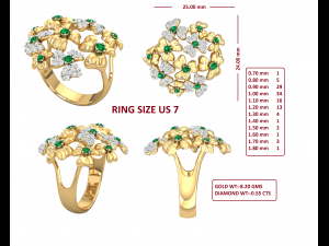 cocktail ring for ladies 3D मॉडल