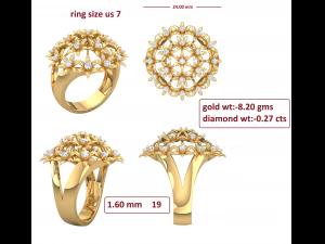 cocktail ring for ladies 3D Model