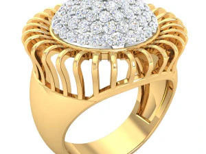 महिलाओं के लिए कॉकटेल अंगूठी 3D मॉडल