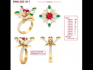 cocktail ring for ladies Modelo 3D