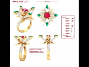 cocktail ring for ladies 3D Model