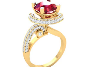 cocktail ring for ladies 3D Model