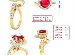 cocktail ring for ladies 3D Model