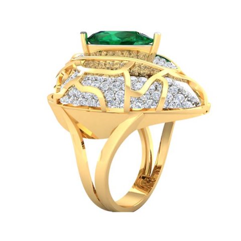 cocktail ring for ladies 3D Model .c4d .max .obj .3ds .fbx .stl .blend 