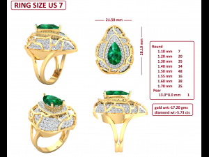 cocktail ring for ladies 3D Model