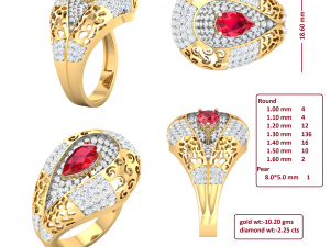 cocktail ring for ladies Modèle 3D