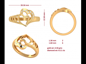 cocktail ring for ladies Modelo 3D