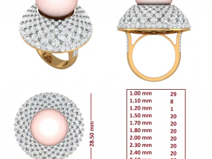 cocktail ring for ladies 3D Model