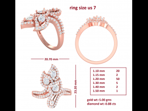 cocktail ring for ladies 3D Model