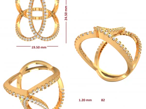 cocktail ring for ladies 3D Model