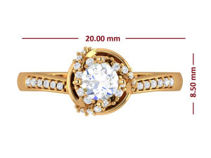 cocktail ring for ladies 3D 模型