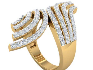 cincin koktail untuk wanita Model 3D