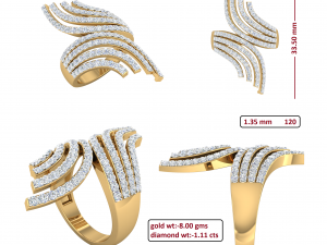 cocktail ring for ladies 3D Model