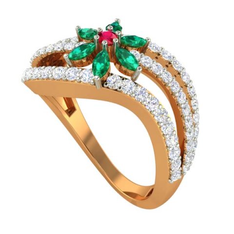 cocktail ring for ladies Modèle 3D .c4d .max .obj .3ds .fbx .stl .blend 