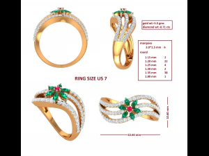 cocktail ring for ladies 3D Model