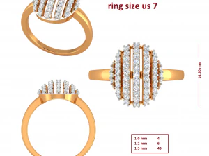 cocktail ring for ladies 3D Model