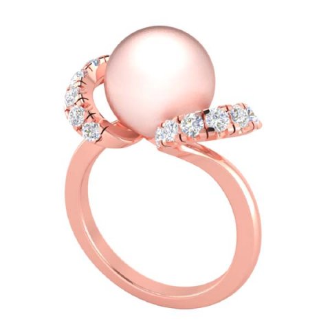 cocktail ring for ladies 3D Model .c4d .max .obj .3ds .fbx .stl .blend 