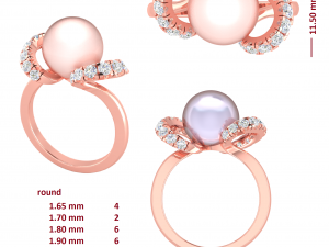 cocktail ring for ladies 3D Model