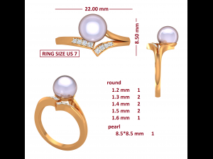 cocktail ring for ladies 3D 모델