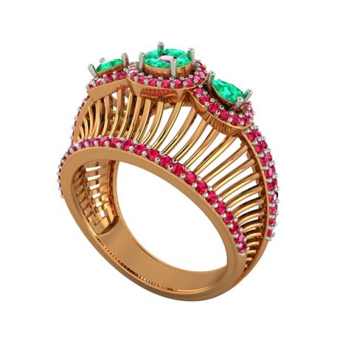 cocktail ring for ladies 3D Модель .c4d .max .obj .3ds .fbx .stl .blend 