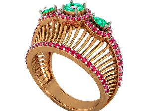 cocktail ring for ladies 3D Model