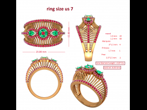 cocktail ring for ladies 3D Модель