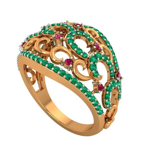 cocktail ring for ladies 3D Model .c4d .max .obj .3ds .fbx .stl .blend