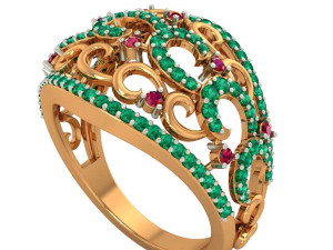 cocktail ring for ladies 3D 모델