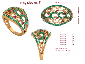 cocktail ring for ladies 3D Model