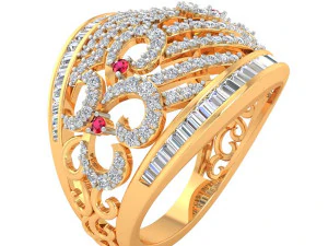 महिलाओं के लिए कॉकटेल अंगूठी 3D मॉडल