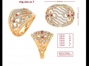 cocktail ring for ladies Modelo 3D