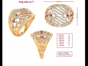 cocktail ring for ladies 3D Model