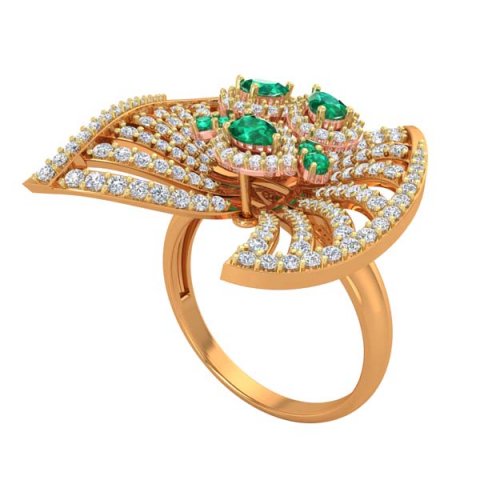 cocktail ring for ladies 3D 모델 .c4d .max .obj .3ds .fbx .stl .blend