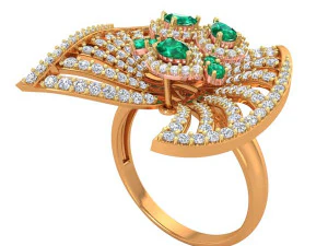 여성용 칵테일 반지 3D 모델