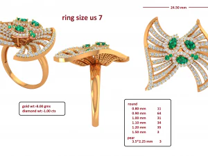 cocktail ring for ladies 3D Model