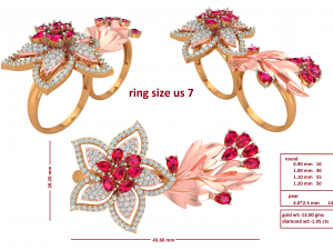 cocktail ring for ladies Modelo 3D