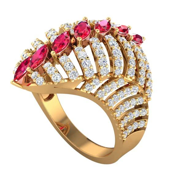 cocktail ring for ladies 3D Model .c4d .max .obj .3ds .fbx .stl .blend 