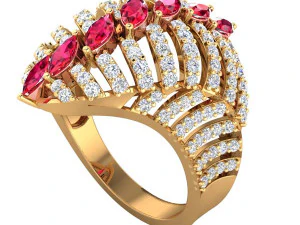 여성용 칵테일 반지 3D 모델